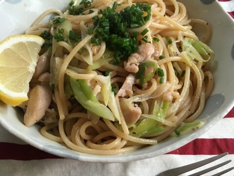 おうちパスタ屋♡ねぎ塩鶏パスタ